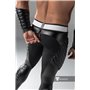 MASKULO - Men's Fetish Leggings Codpiece Zipped Rear Black