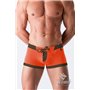 MASKULO - BeGuard Swimming Trunks with Zip Imitation on the Front Orange