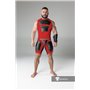 MASKULO - Men's Fetish Tank Top Spandex Front Pads Red