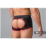 MASKULO - Fetish Trunks Mesh Codpiece Open Rear Red