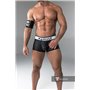 MASKULO - Rubber Look Trunks Detachable Pouch Black