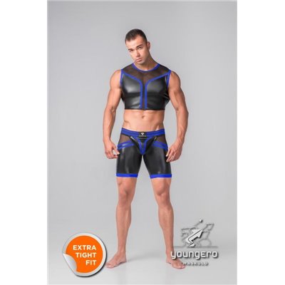 Youngero Generation Y Men's Fetish Crop Top Royal Blue