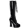 Electra Platform Knee Boot Lace Black 5" Heel