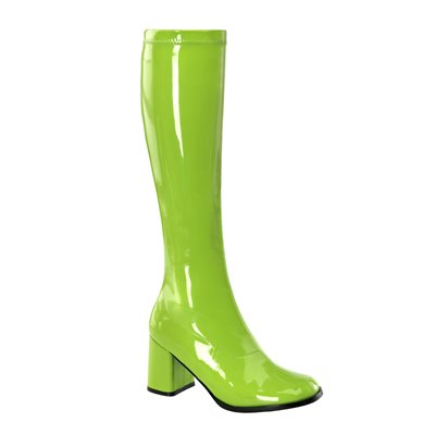 GoGo Stretch boots Lime 3" Heel