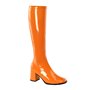 GoGo Stretch Boots Orange 3" Heel