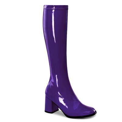 GoGo Stretch Boots Purple 3" Heel