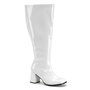 GoGo Plus Size Boot White 3" Heel