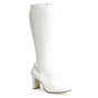 KiKi GoGo Boots Faux White 3 1/4" Heel