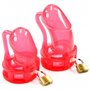 BON4plus Transparent Red 2 Chastity Devices