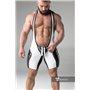 MASKULO - Wrestling Singlet Codpiece full thigh Pads White