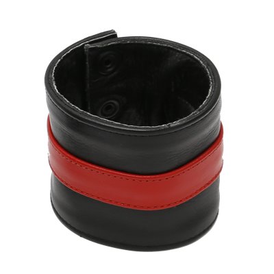 Addikt Smooth Leather Wristwallet: Black & Red